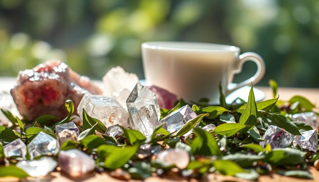 healing properties of tea and crystals