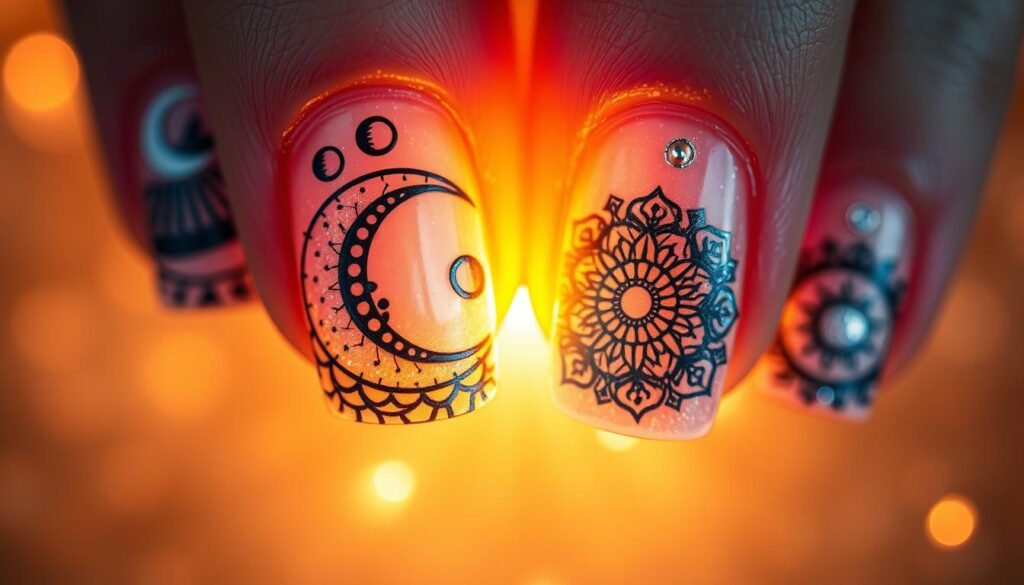 symbolic nail designs